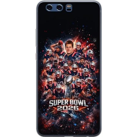 Kompatibelt Mobildeksel til Huawei P10 Super Bowl 2026 plakat med New England Patriots og NFL-trofe i eksplosiv sportsdesign