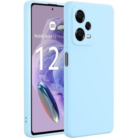 Coque - E.F.CONNECTION - För Xiaomi Redmi Note 12 Pro Plus 5G - Flytande Silikon - Ultra Slim - Ljusblå