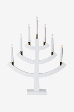 Star Trading - GILLIAN el-lysestage - Hvid - Adventslysestager - Fra Homeroom