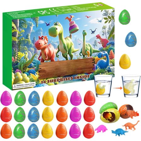 Adventskalender - 24 dagers nedtellingskalendere for ferien - Dinosaurieegg som julestrømpe