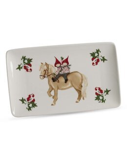 Assiett/serveringsfat med handritat motiv Jul 1-pack Vit - Jul - Nääsgränsgården