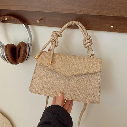 Mode Enkel Axel Taske Hånd Taske 2024 Forår Og Sommer Ny Fritid Pendler Taske Kvindelig Vestlig Stil Trendy Crossbody Tasken Gold