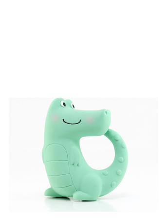 Natural Rubber Teether, Crocodile Toys Baby Toys Teething Toys Grøn Rätt Start