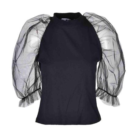 Msgm, T-Shirts Zwart, Dames, Maat:M