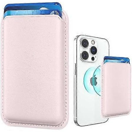 Magnetisk Mag-safe Plånbok Mobiltelefon Korthållare för Mobilskal med Mag-Safe, Starkare Magnetisk RFID Läderplånbok Fästs på iPhone 15-serien