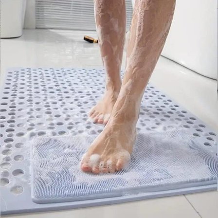 Badeværelsesmåtte Skridsikker Brusemåtte med Massage og Hurtigtørrende Design, Blød og Praktisk_TF_TF