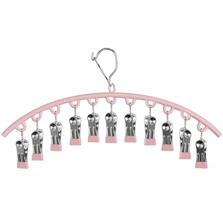 Tørrestativ, tørrestativ, tøjstativ, klemmer, indendørs, pink