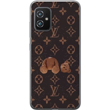 Yhteensopiva Puhelinkuori Asus Asus Zenfone 8 Ylellinen monogrammikuvio rikkinäisellä nalletaustalla pimeässä muotiestetiikassa