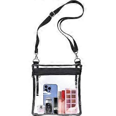 Klar Taske Stadion Godkendt Taske - Gennemsigtige Crossbody Koncerttasker til Kvinder og Mænd