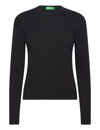 Sweater L/S Tops Knitwear Jumpers Black United Colors Of Benetton