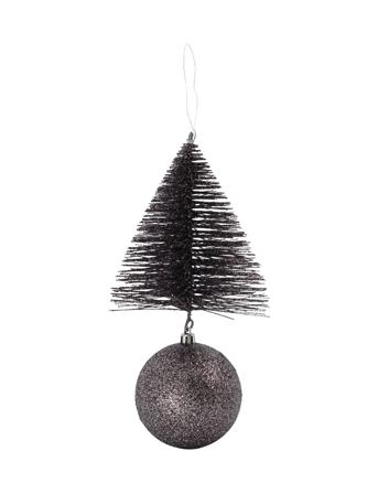 Tree & Bell Ornament Black House Doctor