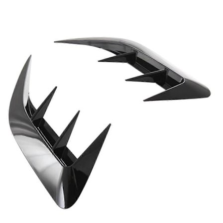 Bil Blank Svart Bakre Stötfångare Splitter Spoiler Bakre Canard Luftventil Trim för NX260 NX350H 2021 2022