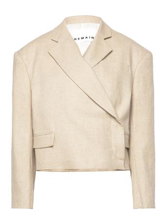 Over D Crop Blazer Designers Cropped Blazers Beige REMAIN Birger Christensen