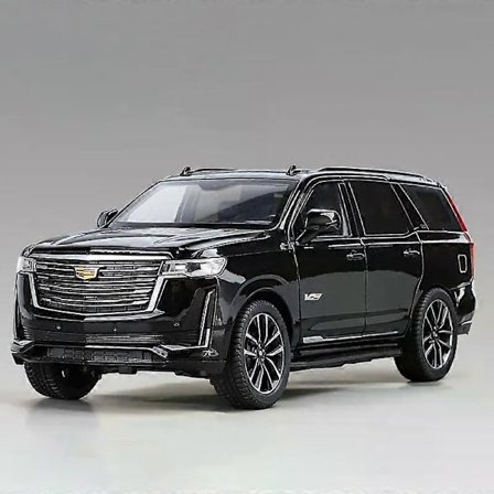 1:24 Escalade Metall Støpt Modell Lekebiler 5 Dører Åpnet Lyd Lys Støtdemping Trekk Tilbake Ornament Kjøretøy Gaver til Barn