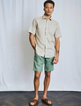 Bruun & Stengade Bs Hauger Casual Modern Fit Shirt - Beige - M