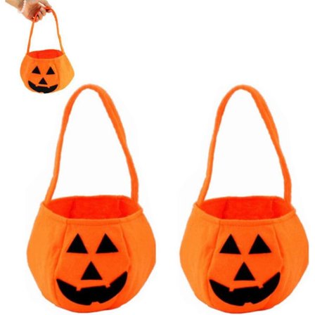 2 st Halloween godispåsar, pumpaväska, trick or treat-påse barn S