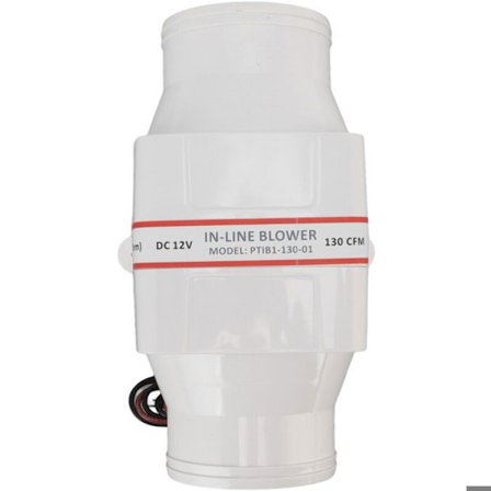 12V Elektrisk vifte Inline ABS-skrog for marinebåtventilasjon 3 tommer YYV