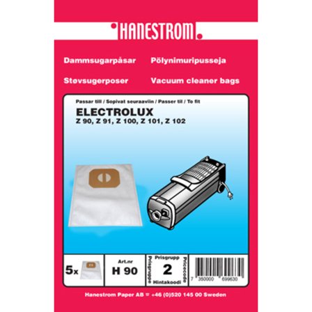 Dammsugarpåsar ELECTROLUX Z 90, Z 100