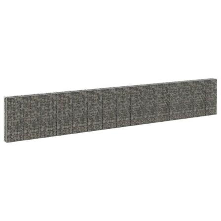 Vidaxl Gabionmur I Galvaniserat Stål 900x30x150 Cm Silver
