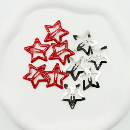 15Pcs Red Star Hair Clip For Girls Waterdrop Barrettes Hairpin For Women Girls Flash Silver Star Kids Hair Accessories 2023