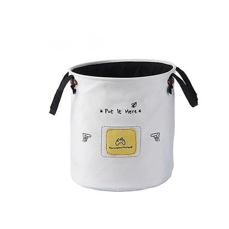Tvättkorg, förvaringskorg, tvättkorg, dekorativ Jumbo Barrel bomullsorganisatör/leksakskorg, hopfällbar & dubbla handtag, 36,5*40cm
