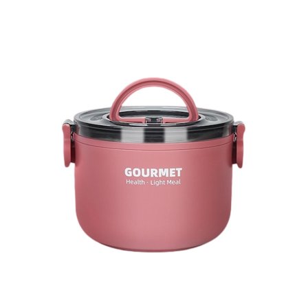 Termisk matboks med termos, trygg og giftfri beholder i rustfritt stål, bærbar lekkasjesikker isolert bolle (FMY)