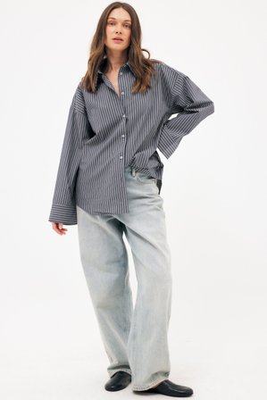 NA-KD Loose Low Waist Long Jeans - Low Waist Jeans - Blå - EU 42