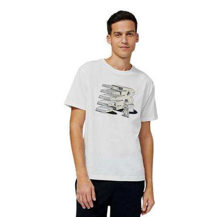 New Balance, Koszulka męska New Balance Essentials Monumental Graphic Tee Mt 21568Wt XXL Biały, Mężczyzna, Rozmiar: L