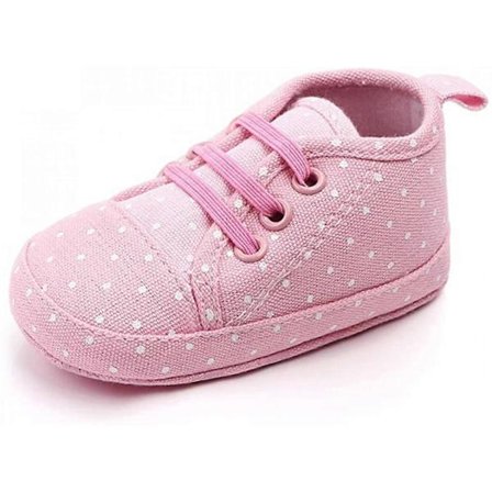 Vauvan poikien ja tyttöjen lenkkarit Pehmeät vauvan sängyssä käytettävät kengät Liukumattomat Kevyet Taaperon ensimmäiset kävelijät--- Pinkki 11cm