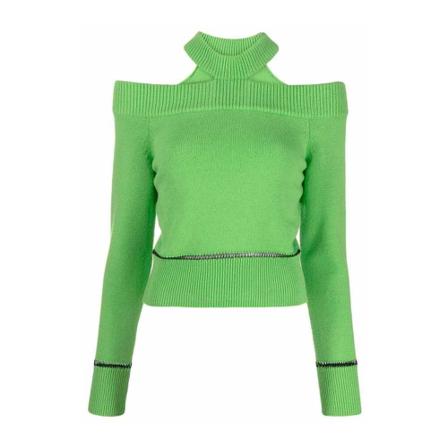 Alexander McQueen Long Strik Grøn, Dame Striktrøjer