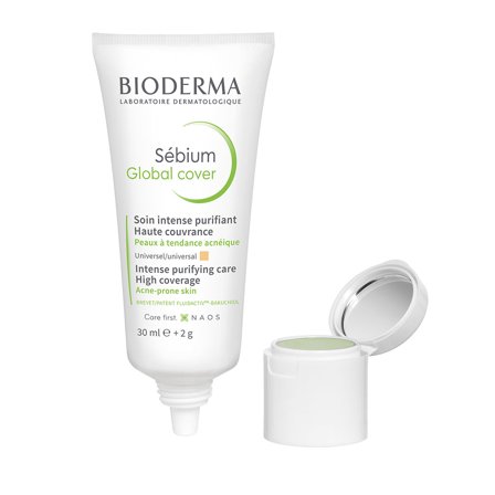 BIODERMA Sébium Global Cover Trattamento purificante intensivo – elevata coprenza 30ml - Crema viso colorata antimperfezioni