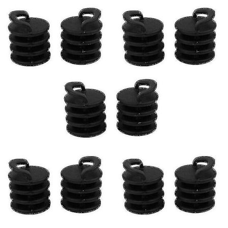 10 stk. Kano Kajakk Båt Bunnplugg Hullplugger Avløp Svart Nylon Propper Verktøy