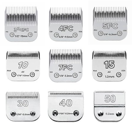 3F 4F 5F 7F 9# 10# 30# 40# 50# Profesjonelt Pet Clipper Blad A5 Blad Passer De Fleste Andis Oster Clippers Pet Clippers Keramisk Blad