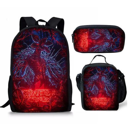 Stranger Things4 Student Skolväska Barn Unisex Ryggsäck Måltidsväska 10 Pen Bag