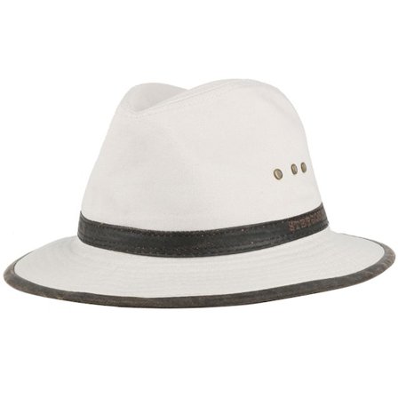 Stetson - Wit traveler Hoed - Ava Cotton White @ Hatstore
