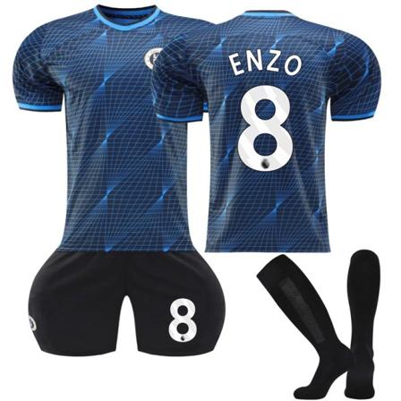 23-24 Chelsea F.C. Borte fotballdrakt for barn nr 8 Enzo Fernández -a 10-11 years