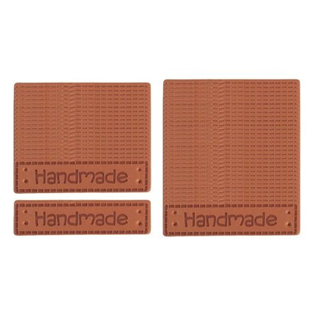 1/2/3 50 stk. Håndlavede Etiketter Prægede Læder Etiketter til Syning Type A