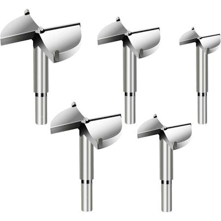 35/40/45/50/60mm Diameter Borrbitar i Karbid för Träfräsning, Träbearbetning, Objektivformning, 5-pack