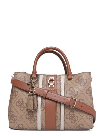 GUESS Erenia Girlfriend Satchel - Beige - ONE SIZE