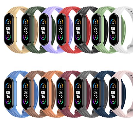 [14 Enheter] Armband för Xiaomi Mi Band 6/Xiaomi Mi Band 5, Silikon