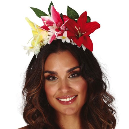 Diadem med Orkidéer & Blad