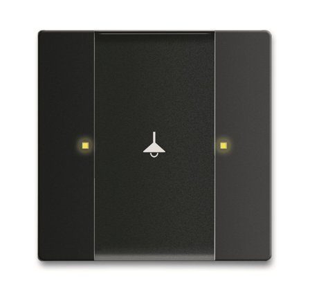 ABB 6115-0-0227 Trykknapp multifunksjon, svart 2 styrepunkter, Strømbrytere & vegguttak