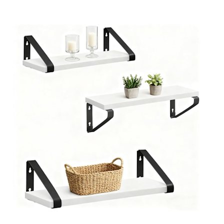 Seinähyllyt – 3 kokoa olohuoneeseen tai makuuhuoneeseen