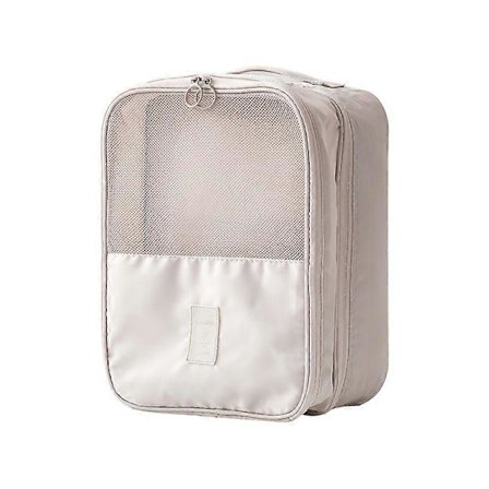 2 stk. khaki, skoposer til rejser, kan rumme 3 par sko, bærbar skoopbevaringspose, vandtætte skopakningskuber med håndtag, sko PKF