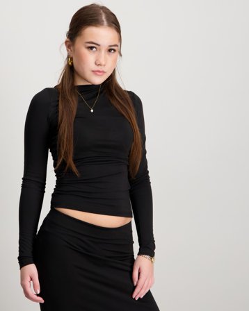 Sofie Schnoor PeluaSY T-shirt Long Sleeve Zwart T-shirts Meisjes - Kids Brand Store