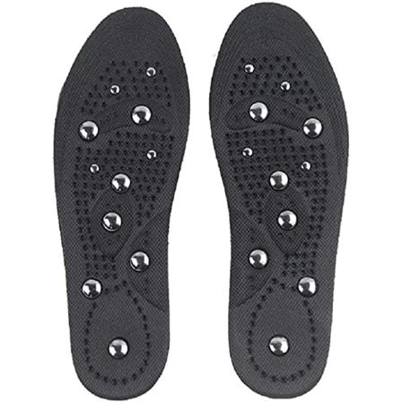 Musta koko s-magneettiterapiapohjallinen hengittävä hierontapohjallinen