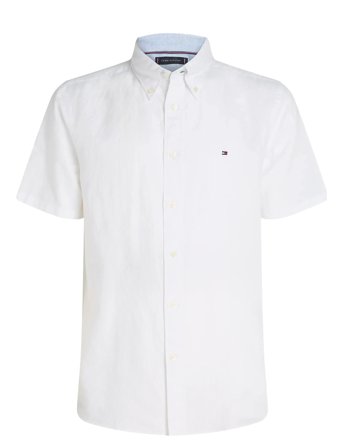 Tommy Hilfiger | Linen Blend Solid Ss Rf Shirt | S