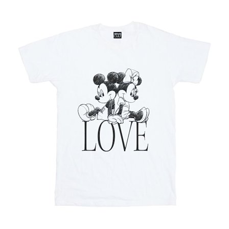 Disney Girls Mickey och Minnie Mouse Love Bomull T-shirt 5-6 år
