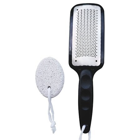 2-pak originale pimpsten til fod og fodfil sæt - Rust