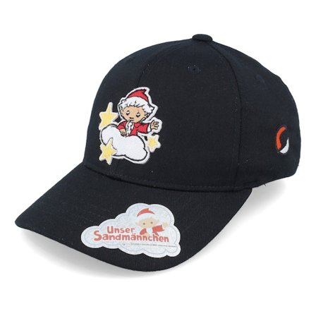 Unser Sandmännchen - Kids Sandmännchen Clouds & Stars Black Dad Cap Adjustable Black Cap - @ Hatstore